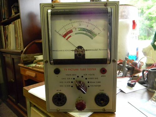 Rare Antique B&amp;W TV Picture Tube tester Model 701 from late ‘40s. Boland &amp; Boyce