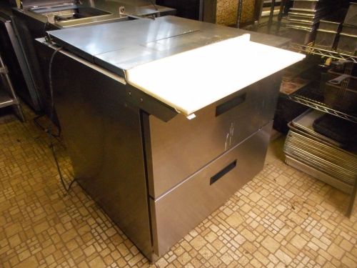 Delfield 1 dr. refrigerated sandwich prep table w/2 drawers for sale