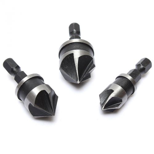 3 x hex countersink boring set for wood metal quick change drill bit tool jb for sale