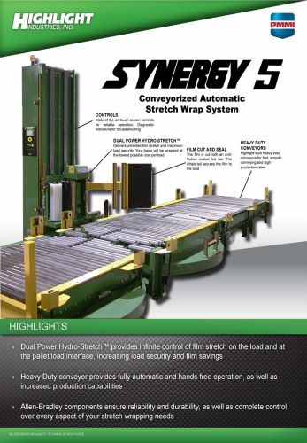 Pallet stretch wrapper, highlight industries dual  power hydro-stretch for sale