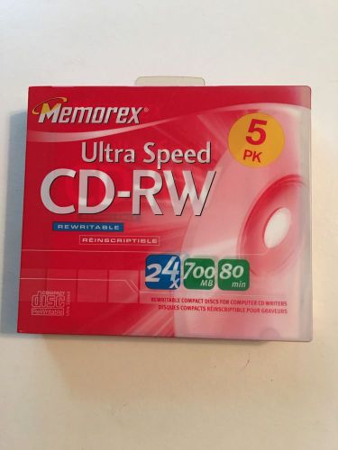 New Memory Ultra Speed CD-RW 700MB 80min. 5 Pack