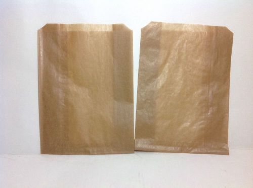400+ - 7.5&#034;x10.25&#034; 3&#034; Gusset Brown Grease Resistant Dry Wax Paper Sandwich Bags