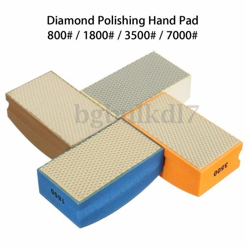 Diamond Hand Polishing Grits Polish Pads Block Foam Marble Glass Stone Wheel