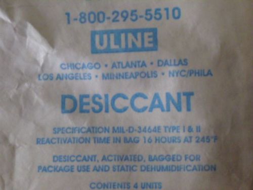 NEW Uline Desiccant - 21 Huge 7 oz Bags Silica Gel Packets for Boats Damp Places
