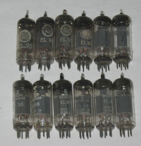 12x  el 95 6dl5 vintage tube tubes valvo siemens rft etc tested good for sale