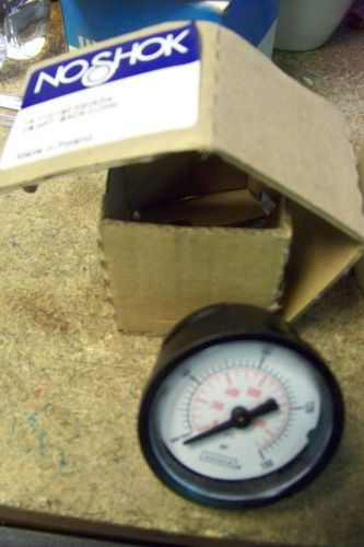 New noshok 15-110-160-psi/bar standard dial indicating pressure gauge for sale