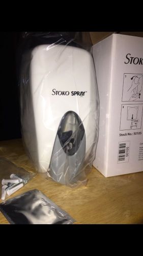 STOKO SPRAY  Wall Mount Soap / Hand Sanitizer Dispenser - White -FREE SHIP
