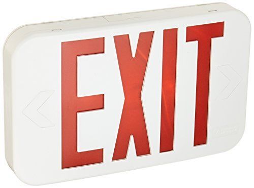 Lithonia lighting exr led el m6 led red emergency exit with battery back-up for sale