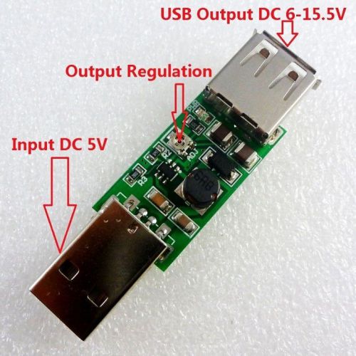 DC-DC USB 5V to 6V 9V 12V 15V Adjustable Step-Up Boost Converter Voltage Module