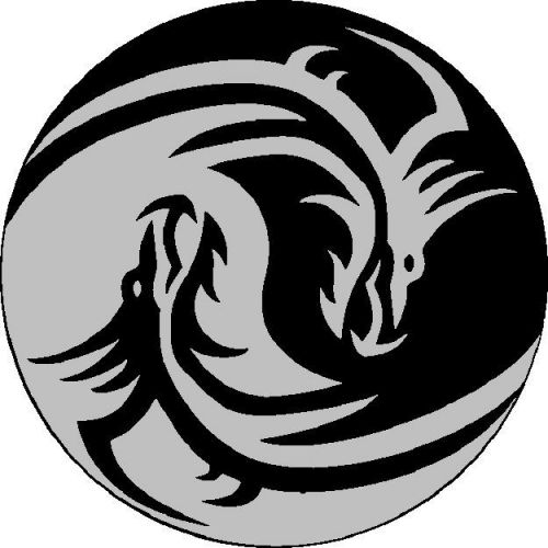30 Custom Black Dragon Yin Yang Personalized Address Labels