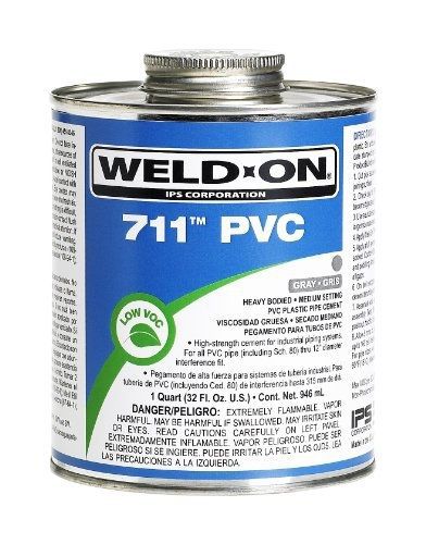 Weldon Weld-On 10123 Gray 711 Heavy-Bodied PVC Professional Industrial-Grade