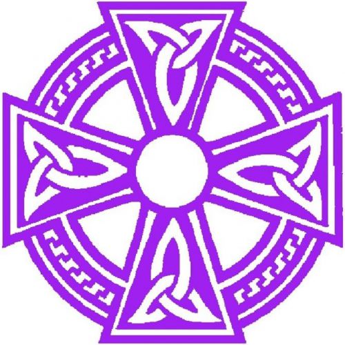 30 Custom Purple Celtic Cross Personalized Address Labels