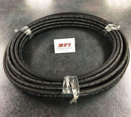 Hydraulic hose - 1/4&#034; id - 50ft - 5,800 psi smooth cover - sae100r2 for sale