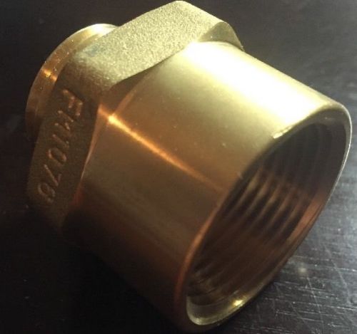 Dixon valve fm1076 brass fire equipment hex nipple 1&#034; npt female x 3/4&#034; ght male for sale
