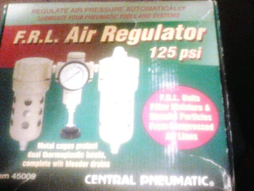 Central Pneumatic 125 psi F.R.L. Air Regulator