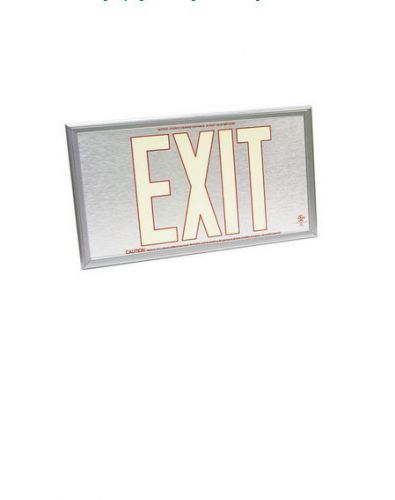 Fulham flpl50-sr photoluminescent exit sign silver frame life expectancy:20 year for sale