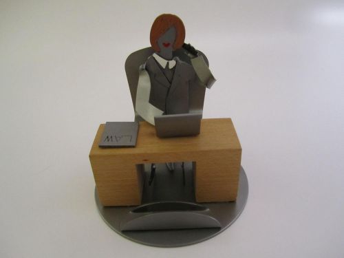 H &amp; k sculptures attorney female business card holder for sale
