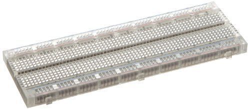Global specialties gs-830t solderless breadboard with transparent, 830 6-1/2&#034; x for sale