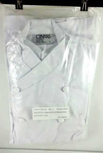 Cintas Students Chef Coat Top Uniform White Size Small New In Package