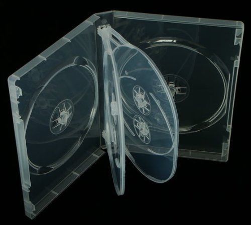 50 super clear 22mm multi 6 six dvd cd cases box - mh6 for sale