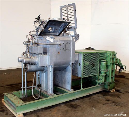 Used- Werner &amp; Pfleiderer Mixer Extruder, Type UK80-AES, 316 Stainless Steel on
