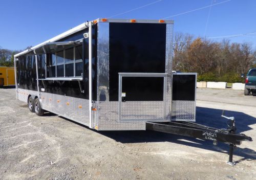 Concession trailer 8.5&#039;x24&#039; black - vending food bbq catering for sale