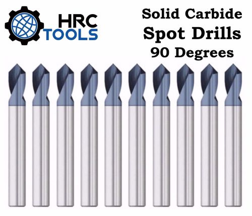 10 pcs 5mm solid carbide nc spot drill 90° degrees tialn spotting point drills 3 for sale