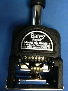 Bates Royall Numbering Machine RNM6-7 Excellent condition