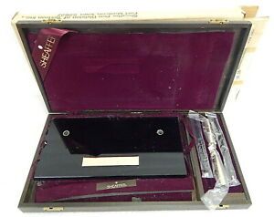 NEW Vintage 1970s Sheaffer Textron Pen Holder Black Crystal Executive Desk Set