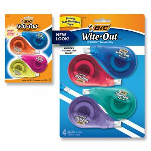 Wite-Out Brand EZ Correct Correction Tape, White Tape, Applies Dry For