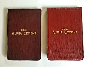2 Alpha Cement Portland 1927 &amp; 1928 Notepads Unused
