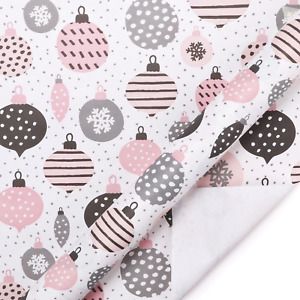 &#034;Modern Ornaments&#034; Kraft Wrapping Paper Sheets White/Multi - (4) - 30&#034;
