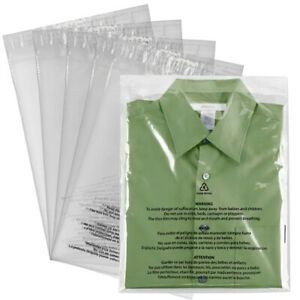 Clear Poly Bags Non Resealable Strong Adhesive (6x9, 8x10, 9x12, 11x14)