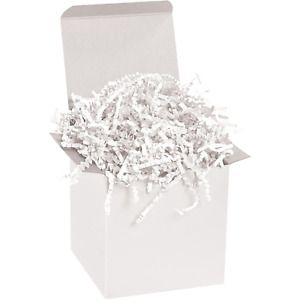 Aviditi Crinkle Cut Paper Shred Filler, White, 1 Case of 40 Lbs. for Gift Craft
