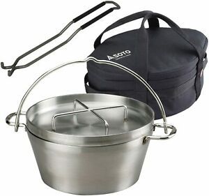 SOTO Stainless Dutch Oven 10 inch set (with storage case and lid lifter) [Speci