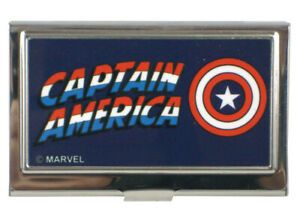 Captain America Title Logo Business Card Holder Classic Heroes Marvel Comics New