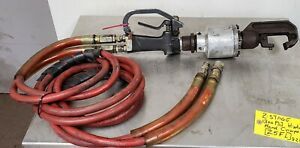 Pneumatic C-Yoke Riveter Squeezer 2-Way With Hose NOT TESTED [Z5FL]