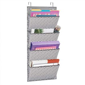Eamay Wall Mount/ Over Door File Hanging Storage Organizer - 4 Large Office File
