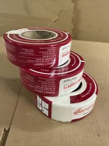 (3 Pack) ADFORS FibaTape Perfect Finish White Ultra-Thin Drywall Tape 300’x1-7/8