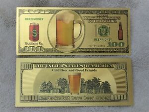 10 Gold Banknote Beer Money Food Restaurant Tabletop Signs Stools Chairs Vending