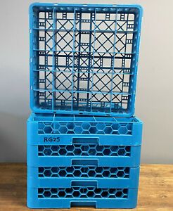 Set of 5 Carlisle Commercial Dishwasher Racks 2x RG25 3x RG16