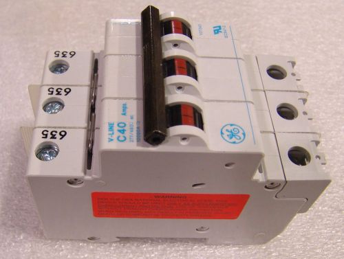 GE circuit breaker C40 V-Line 40 amp 277/480 unused