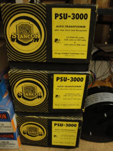 1 EACH STANCOR PSU 3000 AUTO TRANSFORMER 208 to 230V 0R 230 to 208V 3KVA 60 Hz