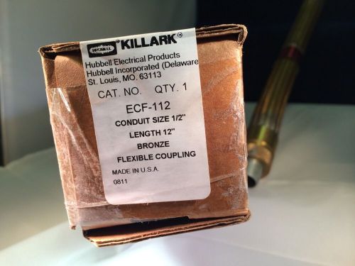 Killark ecf-112 flexible coupling 1/2&#034; x 12&#034; bronze explosion proof for sale