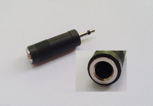 3.5mm 1/8&#034; male plug mono to 6.3mm 1/4&#034; female jack audio adapter converter for sale