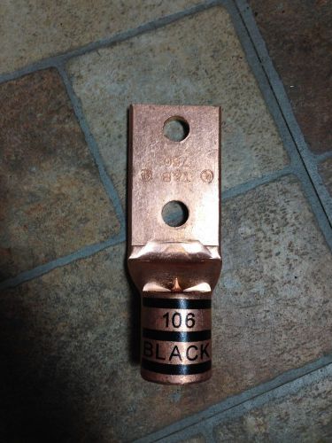 Thomas &amp; Betts 2 Hole Copper Lug Standard Barrel 750 kcmil Plain Finish 54223PF