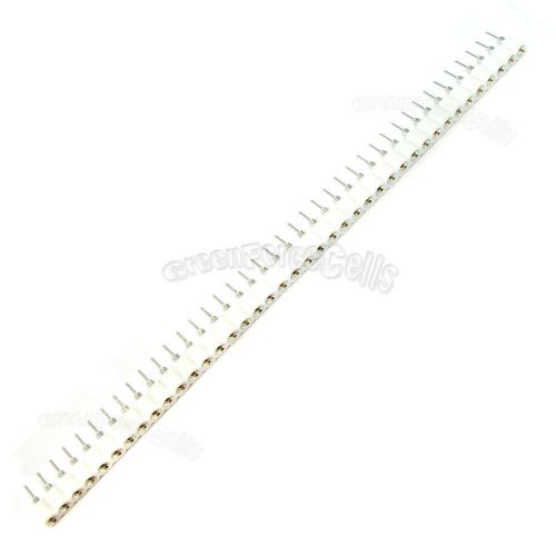 30 x female white 40 pcb single row round pin 2.54mm pitch spacing header strip for sale