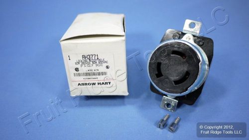 Arrow hart non-nema locking receptacle turn lock outlet 50a 250vdc 600vac 3771 for sale