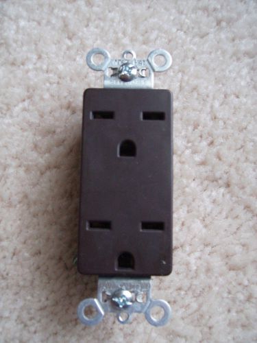 Pass &amp; seymour duplex receptacle outlet brown 26652 15a 250v new for sale