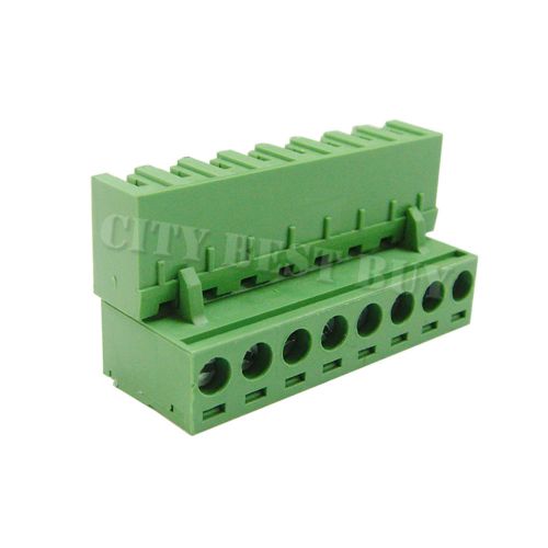 30 pcs 5.08mm Pitch 300V 16A 8P Poles PCB Screw Terminal Block Connector Green